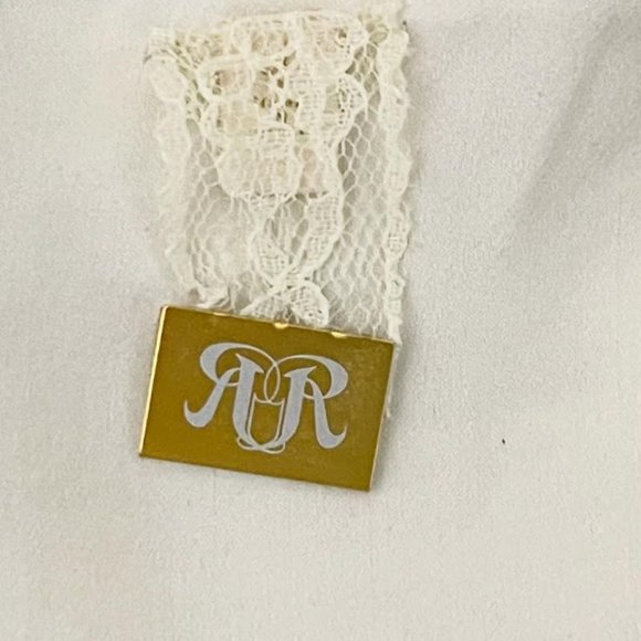 Rachel Roy Size 4 Metallic Embroidered Crewneck Capped Sleeve Belted  Dr… - Picture 5 of 12